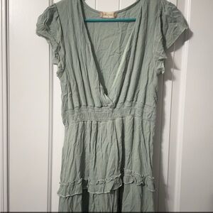 Altar'd State Sage Green Dress
